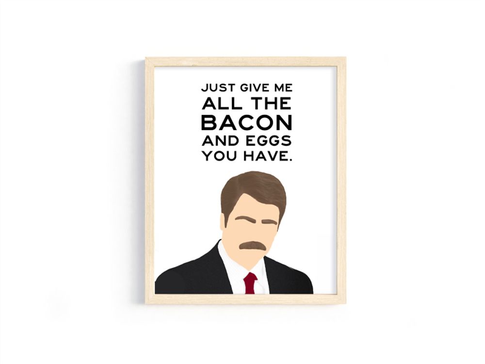 Parks and Rec Ron Swanson 8x10 Digital Download