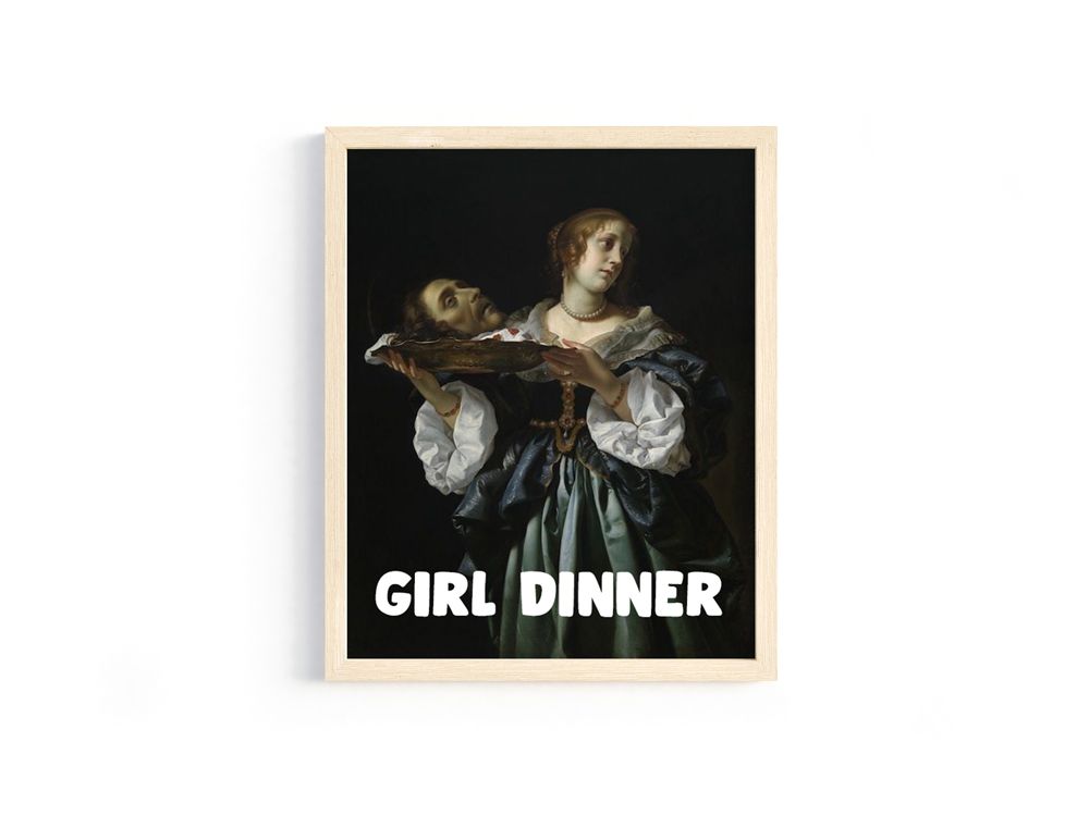 Girl Dinner Art History 8x10 Digital Download